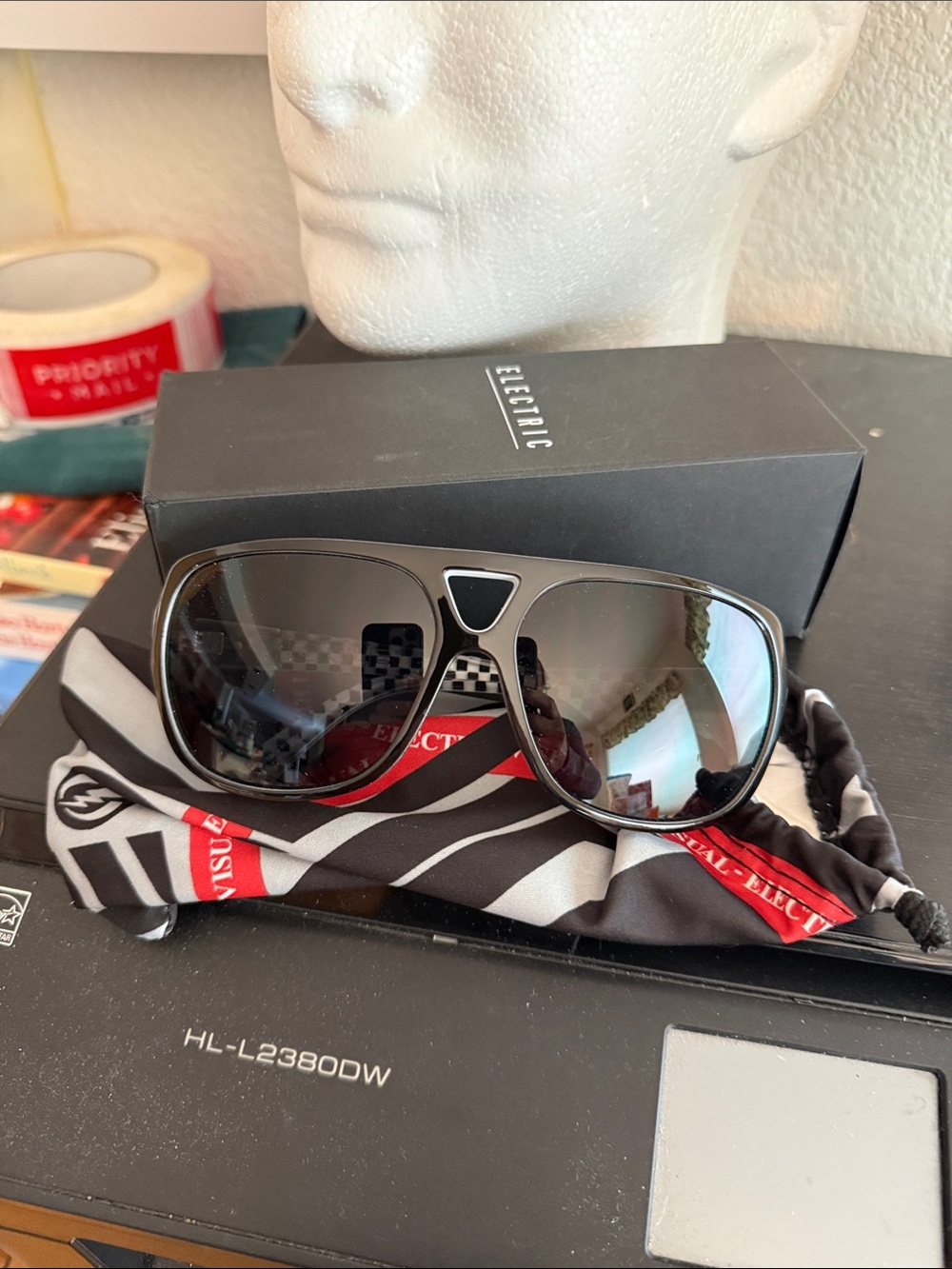 ELECTRIC BICKLE Chex/gray non polar sunglasses